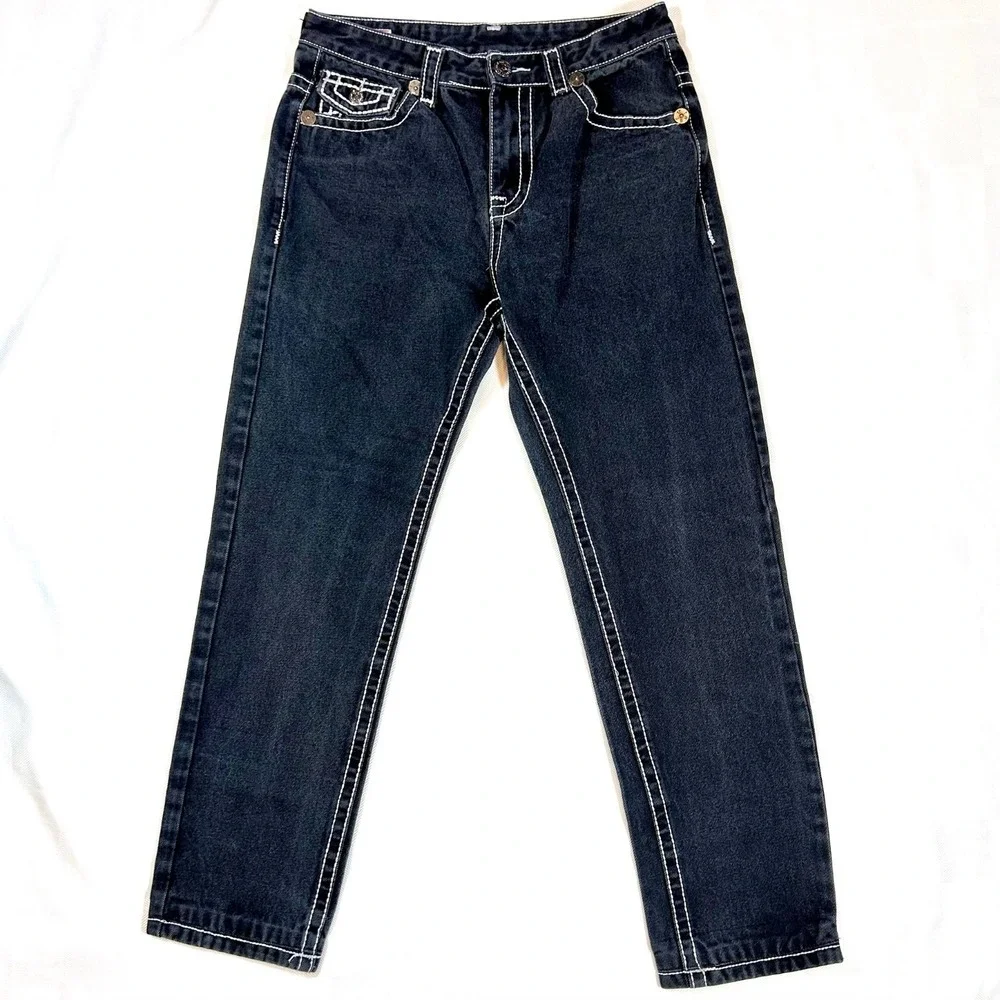 True Religion Joey Super T Jeans Flap Pocket - Thick Stitch Size 34 Mens USA